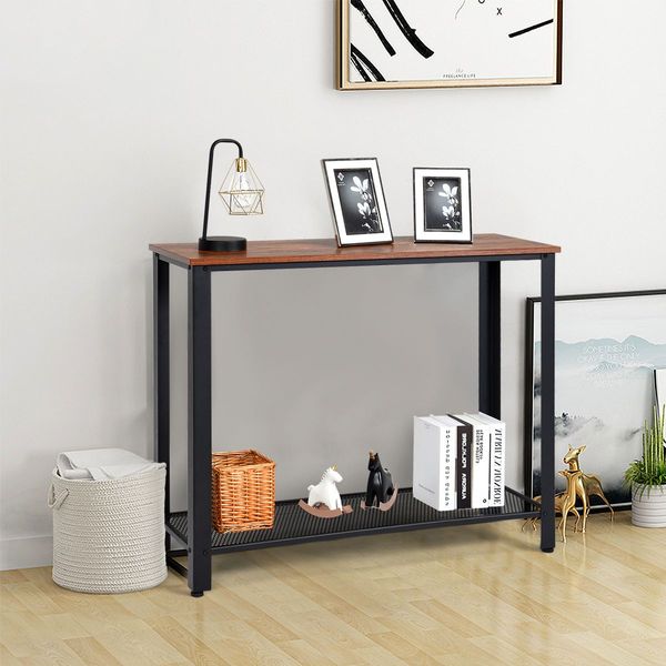 Console Table with Non-Slip Adjustable Foot Pads for Hallway