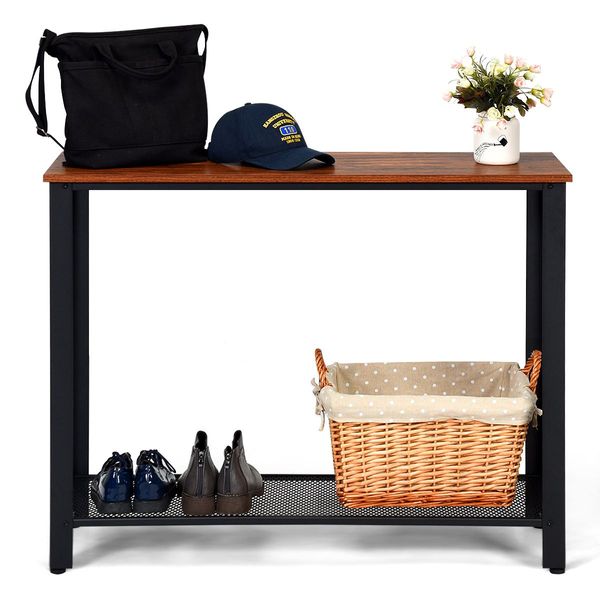 Console Table with Non-Slip Adjustable Foot Pads for Hallway