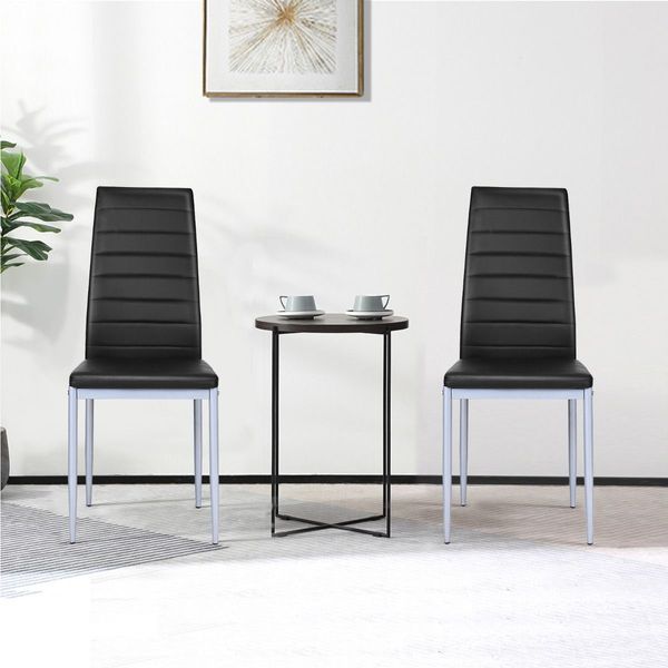 Set of 4 Chairs with High Backrest for Dining Room/Restaurant