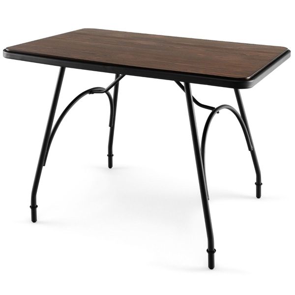 Industrial Dining Table Kitchen with Wood & Steel Frame for Dining Room