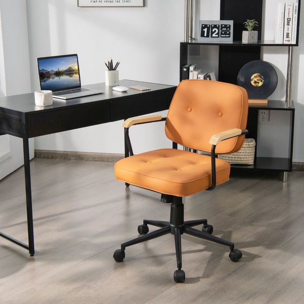 Modern Ergonomic Leisure Chair with Padded Armrests