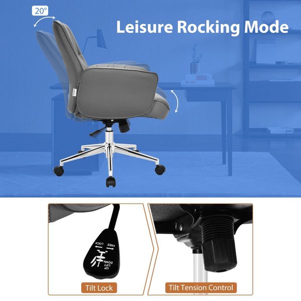 Modern Ergonomic Leisure Chair with Padded Armrests