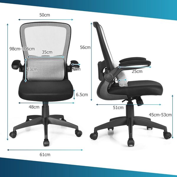 Lightweight Mesh Office Chair with Lumbar Support