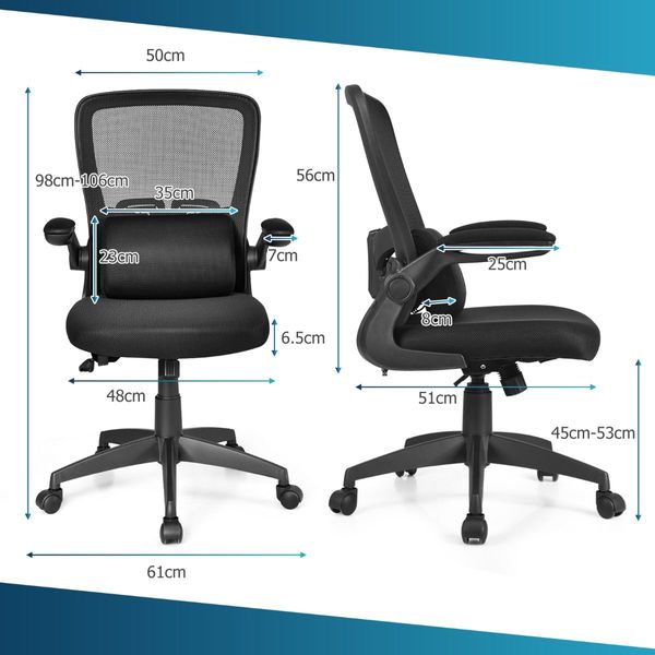 Lightweight Mesh Office Chair with Lumbar Support