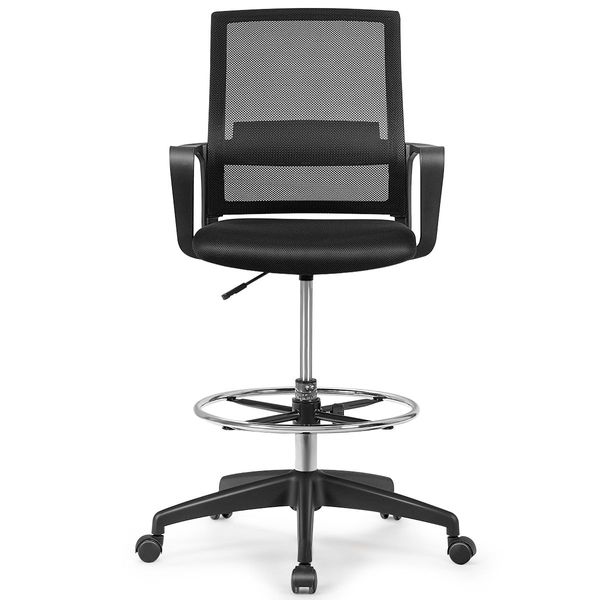 Mesh Drafting Chair with Adjustable Height for Home & Office