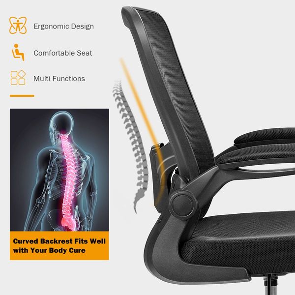 Ergonomic Drafting Chair with Flip-Up Armrest