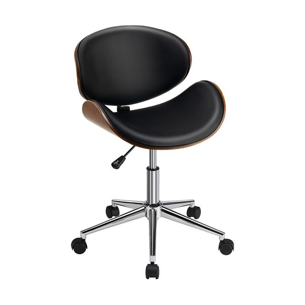 Modern Computer Chair with Curved Swivel Seat for Home & Office