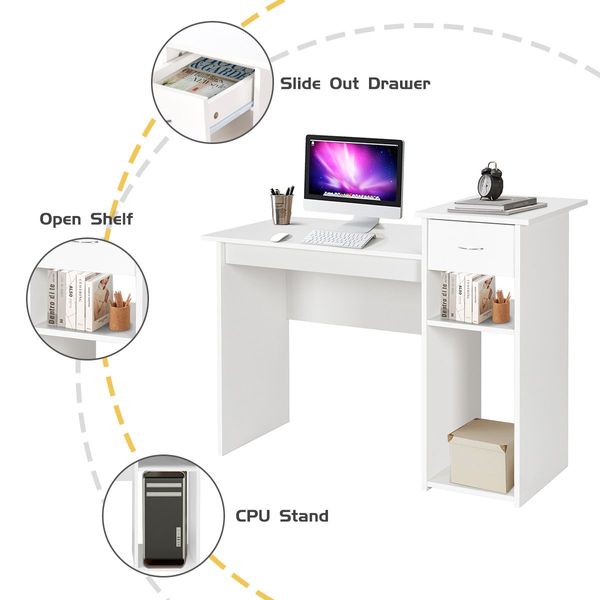 Home Office Computer Desk with 1 Drawer