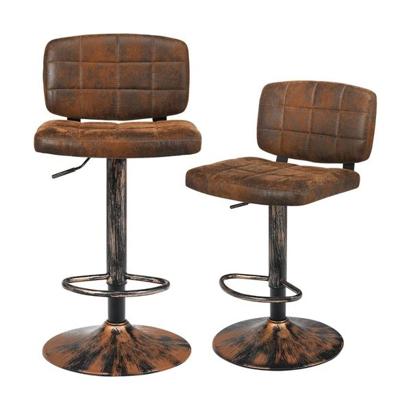 Vintage Bar Stools with Adjustable Height for Kitchen