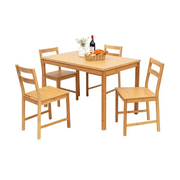 Dining Set with 1 Rectangular Table & 4 Chair for Dining Room & Kitchen