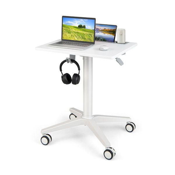 Mobile Height Adjustable Laptop Desk with Tablet Holder for Home/ Office