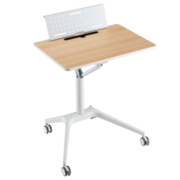 Mobile Height Adjustable Desk with Detachable Holder for Home & Office