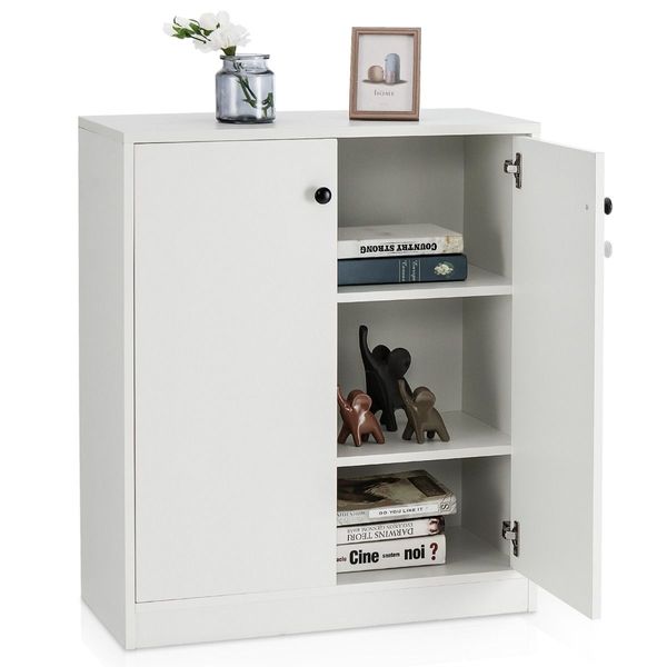 Freestanding  Modern Storage Cabinet with 3 Shelves for Living Room, Kitchen, Dining Room