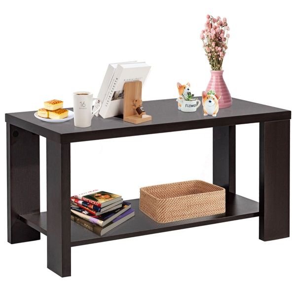 Coffee Table with Open Storage Shelf