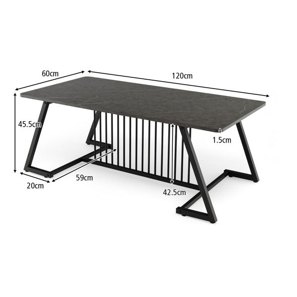 Stylish Modern Coffee Table with Spacious Tabletop for Living Room/Office/Reception Room