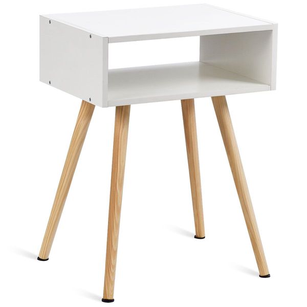 Modern Style Nightstand with Smooth Surface for Home & Office