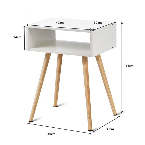 Modern Style Nightstand with Smooth Surface for Home & Office