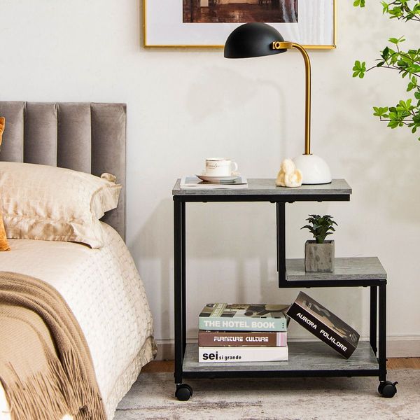 3-Tier Accent Table with Universal Casters