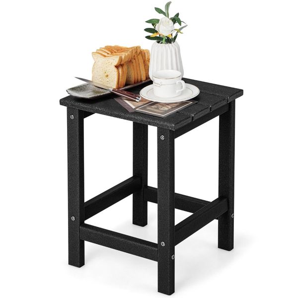 Stylish Side Table with Weather-Resistant Material for Patio/Porch/Garden