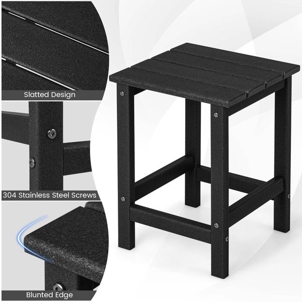 Stylish Side Table with Weather-Resistant Material for Patio/Porch/Garden