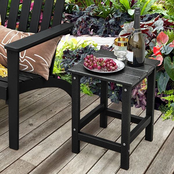 Stylish Side Table with Weather-Resistant Material for Patio/Porch/Garden