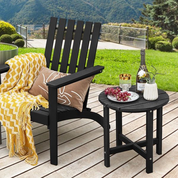 Side Table with Weather-Resistant Material for Patio/Porch/Garden