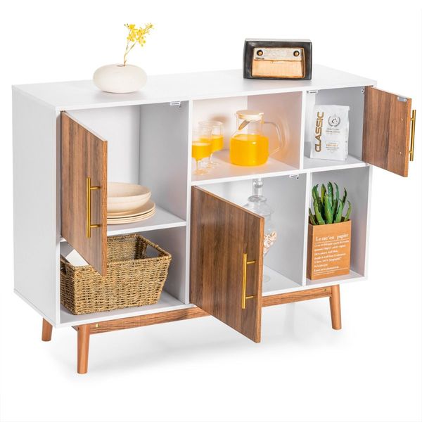 Sturdy Sideboard Storage Cabinet with Trendy Design for Home & Office