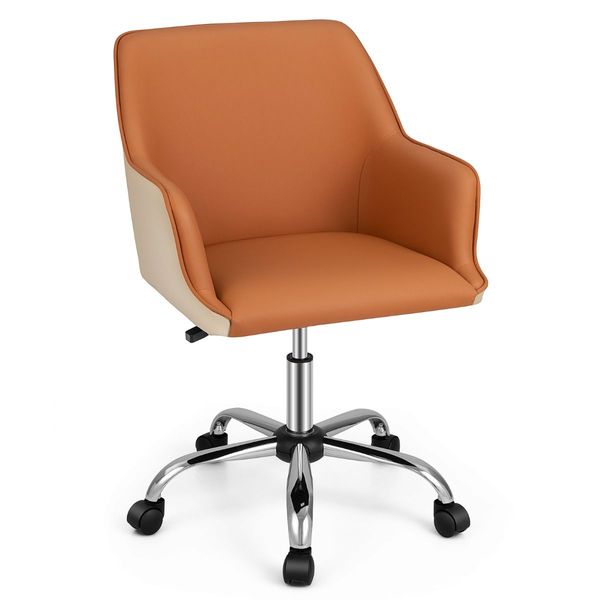 PU Swivel Home Office Chair with Adjustable Height & Ergonomic Design