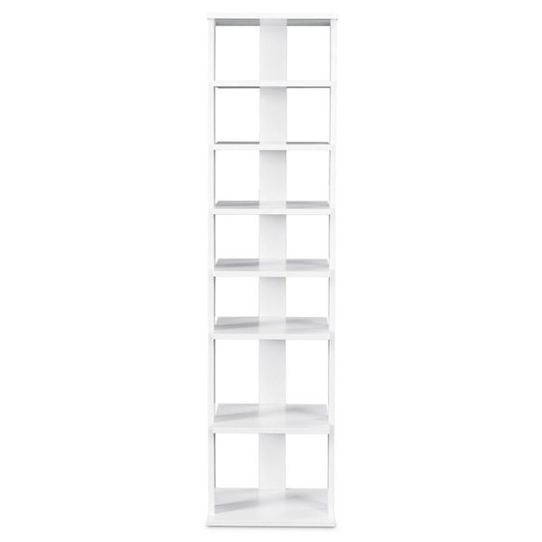 Wooden Shoe Rack with 8 Levels and Large Capacity for Entry/Living Room