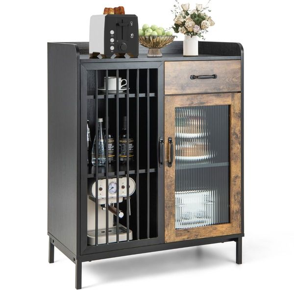 Industrial Kitchen Buffet SideboardStorage Cabinet for Dining Room, Living Room