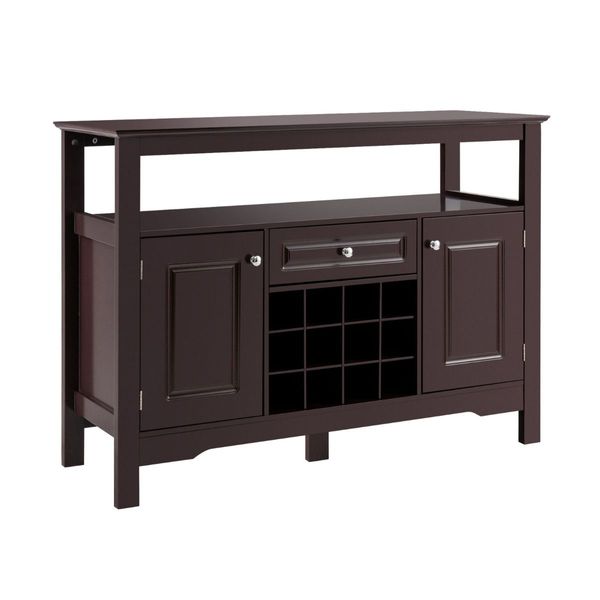 Modern Dining Buffet Cabinet with Wine Rack & 2 Cabinets & Drawer