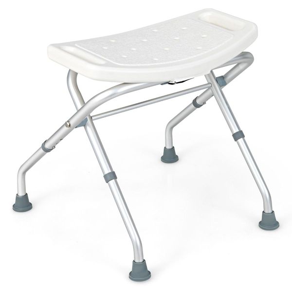 3-Level Height Adjustable Shower Seat with Handles