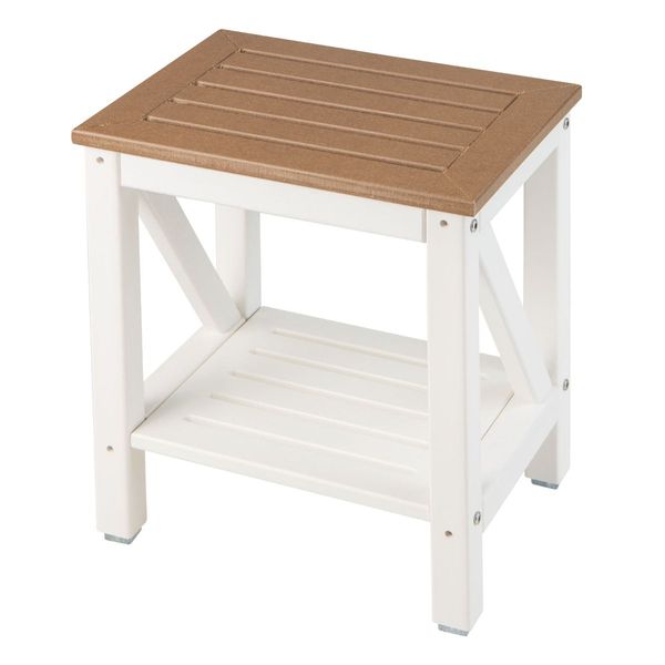 2-tier Shower Bench with Storage Shelf for the Elderly & Disabled