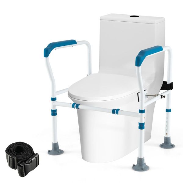 Toilet Safety Rail with Adjustable Height for Elderly