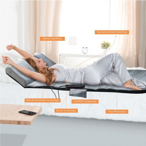 Heating Massage Mat with 8 Vibration Motors for Home and Office