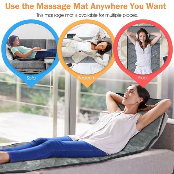 Vibration Massage Mat with 5 Vibration Modes for Easy Operation