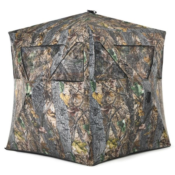 Portable Hunting Blind with Ground Stakes & Tie-downs for Deer and Antelope