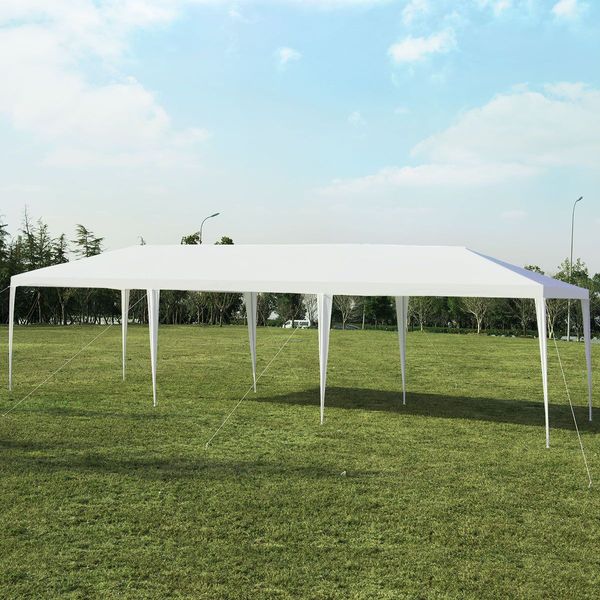 3m x 9m Outdoor Waterproof Canopy with Connection Stakes & Ropes