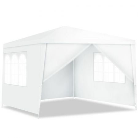 Outdoor Patio Pavilion Screen Shelter with Large Canopy and Steel Tubes for Garden/Lawn/Patio