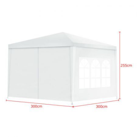 Outdoor Patio Pavilion Screen Shelter with Large Canopy and Steel Tubes for Garden/Lawn/Patio