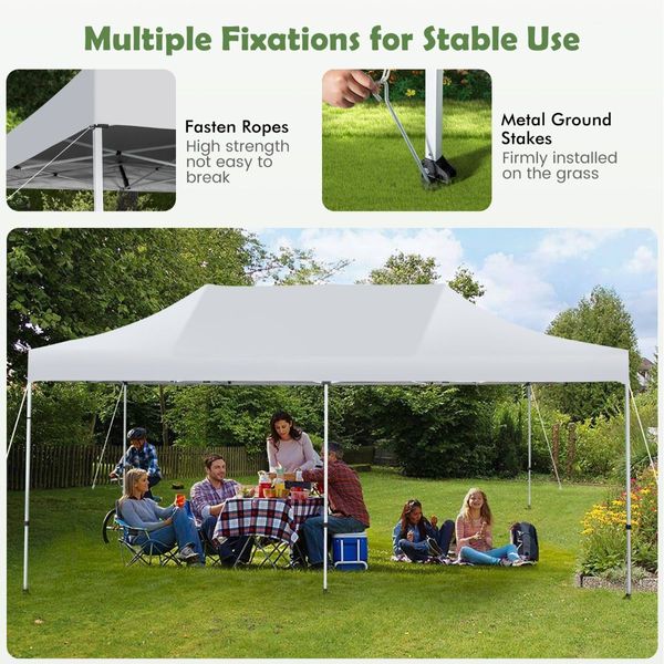 3m x 6m UPF 50+ Pop-Up Canopy Tent with Wheels & Portable Bag