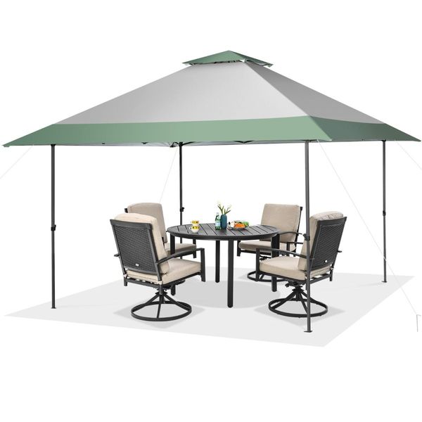 Pop-Up  Canopy Tent with 4 Reinforced Ribs & Wheeled Bag