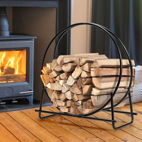 76.5cm Fireplace Wood Storage Rack with Spacious Storage Capacity for Living Room/Outdoor