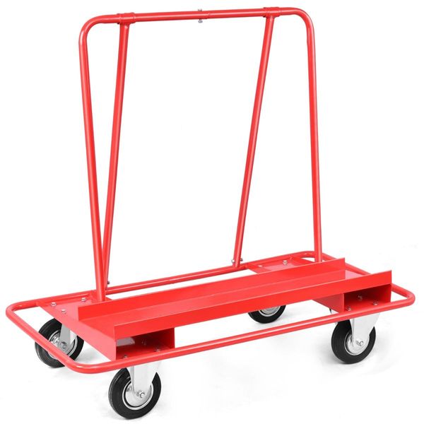 350 kg Heavy-Duty Rolling Drywall Cart Dolly for Handling Wall Panels