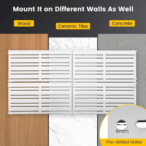 4 Pieces Magnetic Tool Organizers with 32 Strong Magnetic Strips