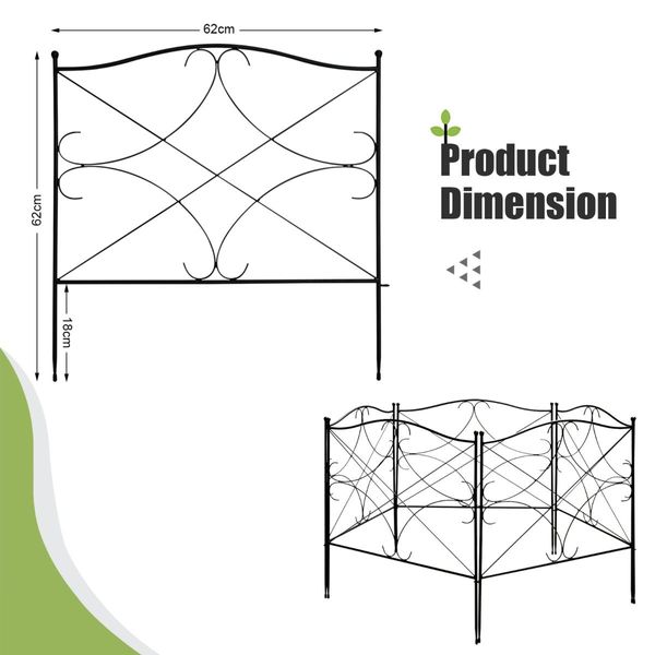 5-Panel Folding Wire Fence with Interlocking Design