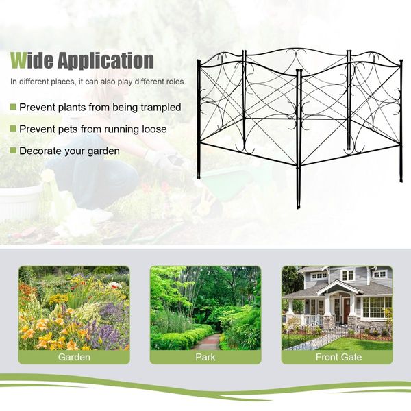 5-Panel Folding Wire Fence with Interlocking Design