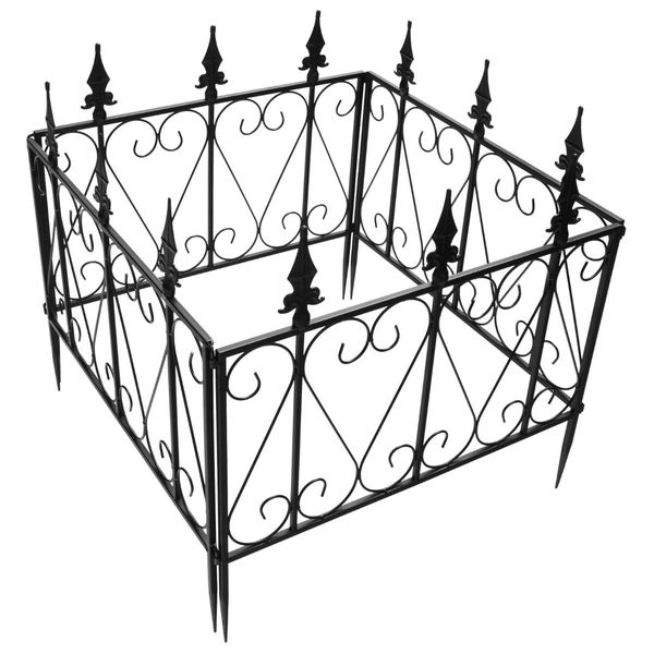 Metal Decorative Fence with Interlocking Design for Garden