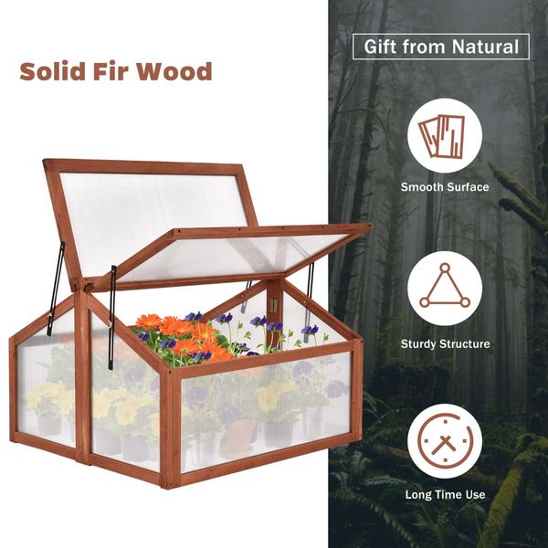 Portable Green House with Fir Wood for Flowers