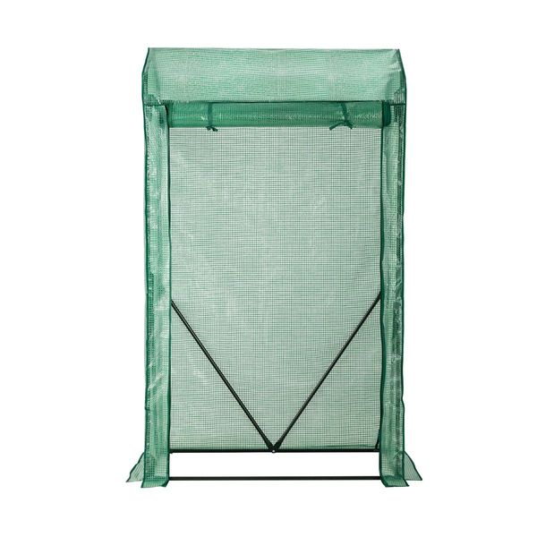 Walk-in Garden Greenhouse with Roll-up Door for Vegetables & Flowers